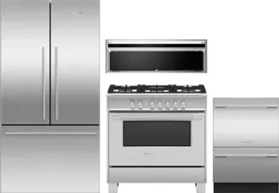 4 Piece Package Includes Refrigerator, Range, Hood And Dishwasher